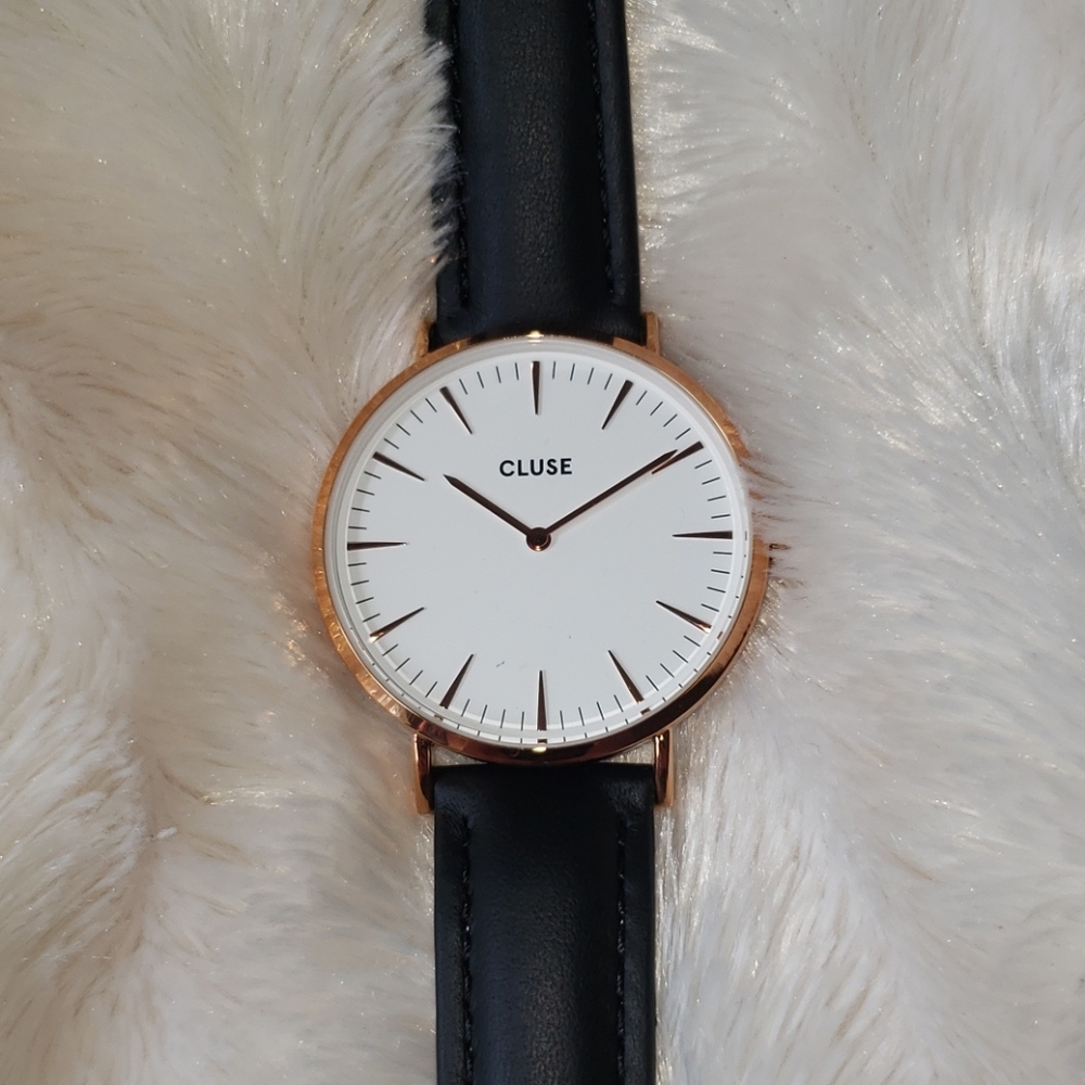 Cluse Black Gold Watch